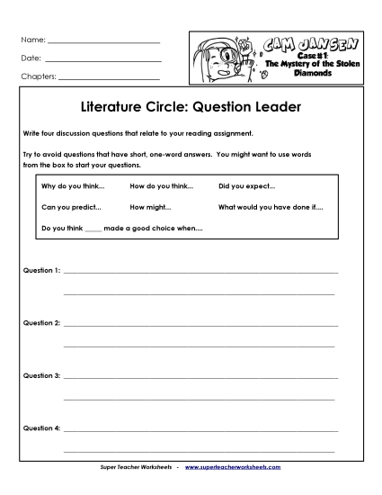 Literature Circles - Lit. Circles: Question Leader