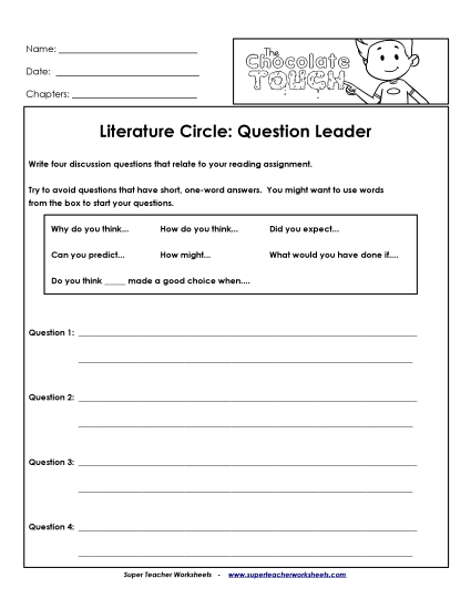 Literature Circles - Lit. Circles: Question Leader