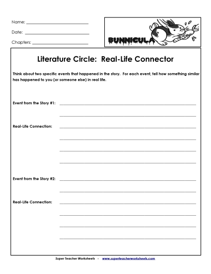 Literature Circles - Lit Circles: Real-Life Connector Literature Circles - Lit Circles: Real-Life Connector