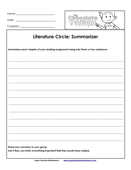 Literature Circles - Lit. Circles: Summarizer