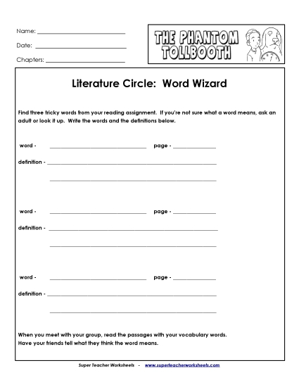 Literature Circles - Lit Circles: Word Wizard Literature Circles - Lit Circles: Word Wizard