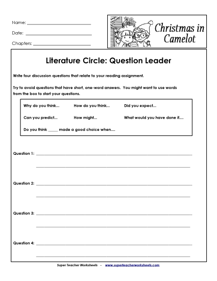 Literature Circles - Literature Circles: Question Leader Literature Circles - Literature Circles: Question Leader