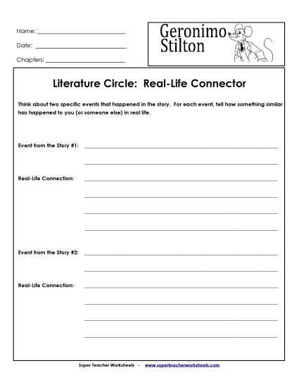 Literature Circles - Literature Circles: Real-Life Connector
