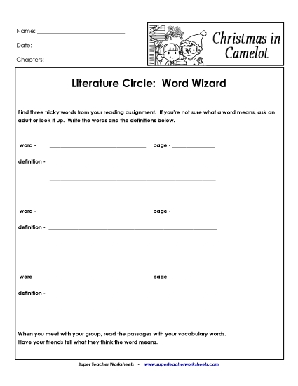 Literature Circles - Literature Circles: Word Wizard Literature Circles - Literature Circles: Word Wizard