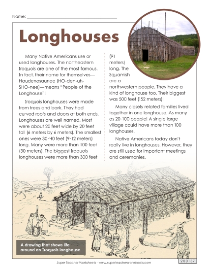 Reading Comprehension - Longhouses