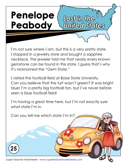 Mystery State Activities - Lost in USA: Idaho Mystery State Activities - Lost in USA: Idaho