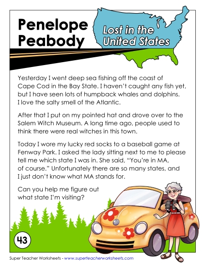 Mystery State Activities - Lost in USA: Massachusetts Mystery State Activities - Lost in USA: Massachusetts