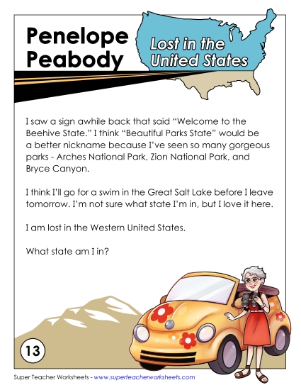 Mystery State Activities - Lost in USA: Utah Mystery State Activities - Lost in USA: Utah
