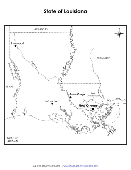 Maps - Louisiana Map (Labeled) Maps - Louisiana Map (Labeled)