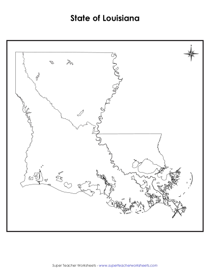 Maps - Louisiana Map (No Bordering States) Maps - Louisiana Map (No Bordering States)