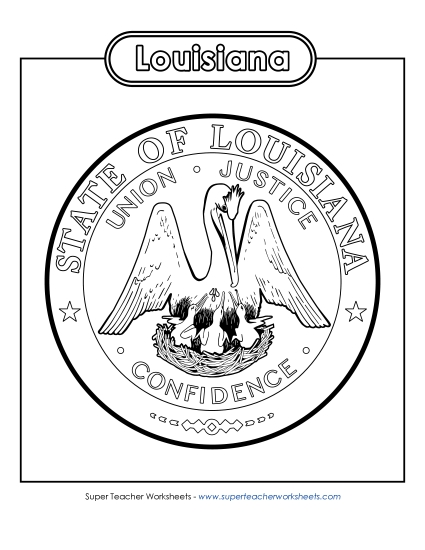 Flags & Seals - Louisiana State Seal (Black & White) Flags & Seals - Louisiana State Seal (Black & White)