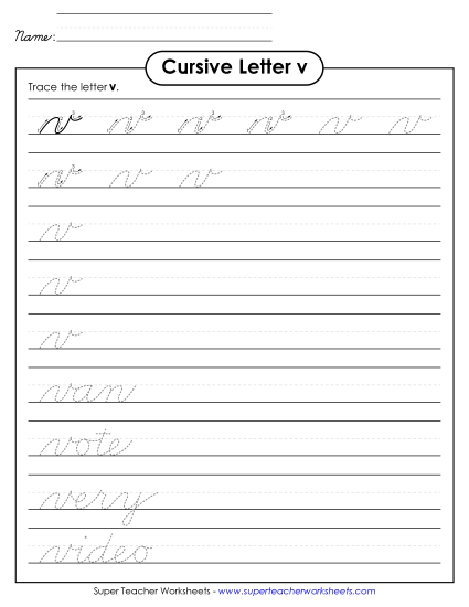 Lower-Case Cursive Letters - Lowercase cursive v Lower-Case Cursive Letters - Lowercase cursive v