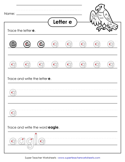 Letter E - Lowercase e (Outlined Letters) Letter E - Lowercase e (Outlined Letters)