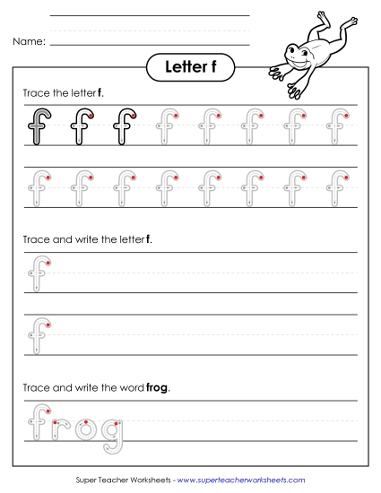 Letter F - Lowercase f (Outlined Letters)