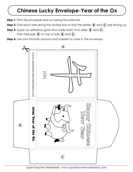 Maps of China - Lucky Envelope (Ox - 2033)
