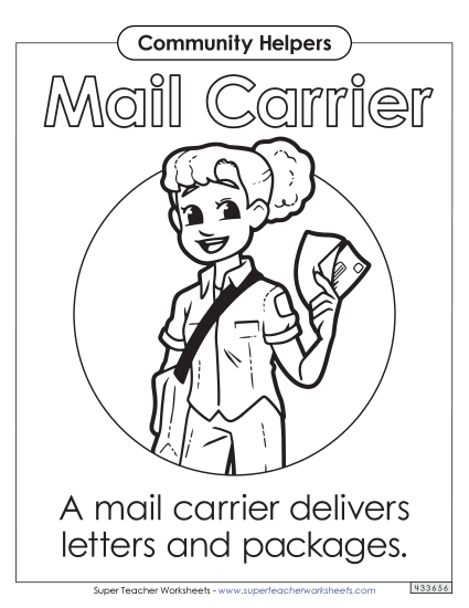 Anchor Chart / Coloring Pages - Mail Carrier