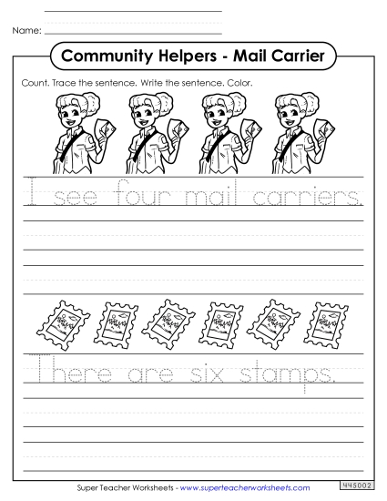 Trace & Write - Mail Carrier (Trace & Write) Trace & Write - Mail Carrier (Trace & Write)