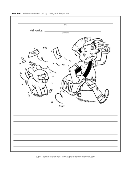 Story Pictures - Mailman & Dog Story Pictures - Mailman & Dog