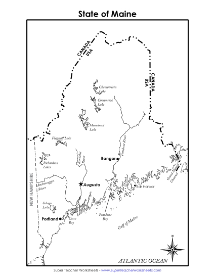 Maps - Maine Map (Labeled) Maps - Maine Map (Labeled)
