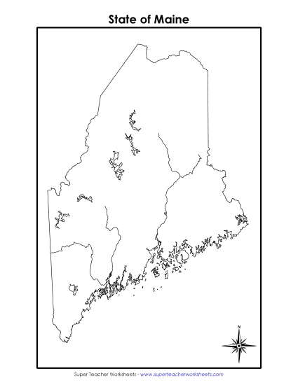 Maps - Maine Map (No Bordering States) Maps - Maine Map (No Bordering States)