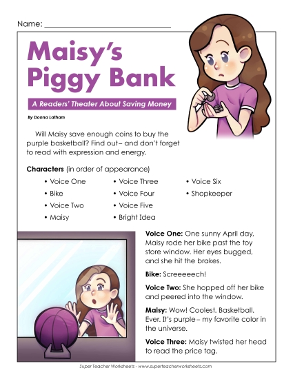 Readers' Theater - Maisy's Piggy Bank Readers' Theater - Maisy's Piggy Bank