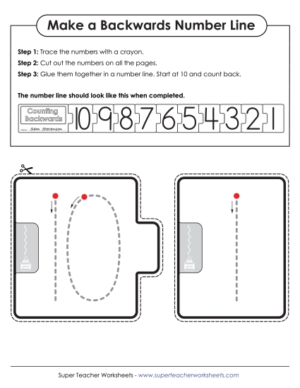 Count Back from 10 - Make a Reverse Number Line (10 to 1) Count Back from 10 - Make a Reverse Number Line (10 to 1)