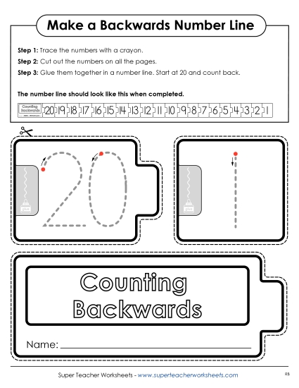 Counting Back from 20 - Make a Reverse Number Line (20 to 1) Counting Back from 20 - Make a Reverse Number Line (20 to 1)