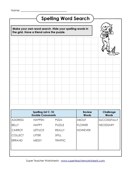Worksheets - Make-a-Search (C-10)