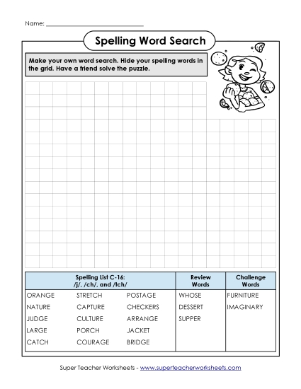Worksheets - Make-a-Search (C-16)
