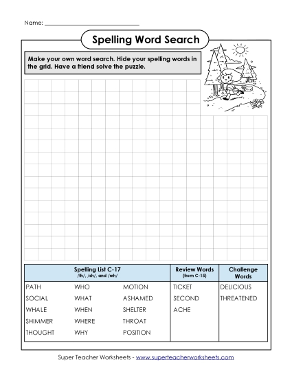 Worksheets - Make-a-Search (C-17)