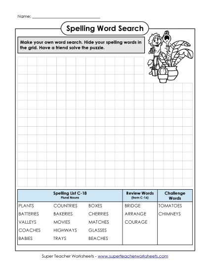 Worksheets - Make-a-Search (C-18) Worksheets - Make-a-Search (C-18)