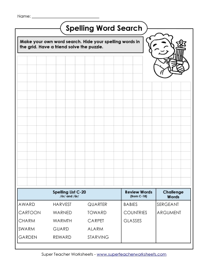 Worksheets - Make-a-Search (C-20) Worksheets - Make-a-Search (C-20)