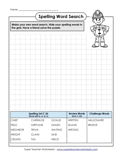 Worksheets - Make-a-Search (C-26)