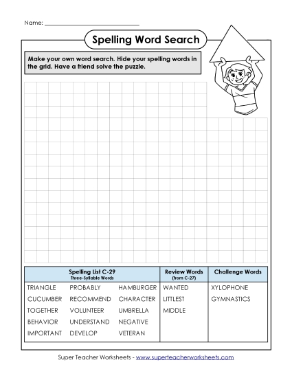 Worksheets - Make-a-Search (C-29)