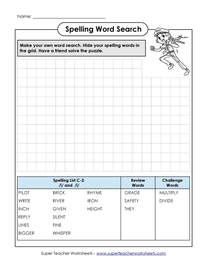 Worksheets - Make-a-Search (C-3)