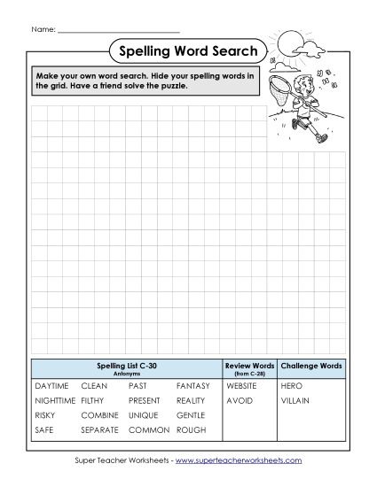 Worksheets - Make-a-Search (C-30)