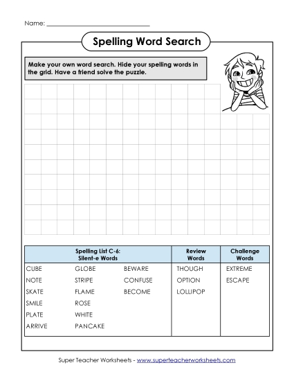 Worksheets - Make-a-Search (C-6)