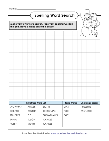 Worksheets - Make-a-Search (C-Christmas) Worksheets - Make-a-Search (C-Christmas)