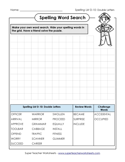 Worksheets - Make-a-Search (D-10)