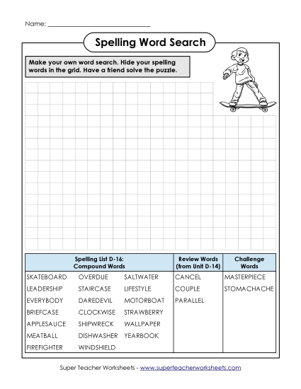 Worksheets - Make-a-Search (D-16)