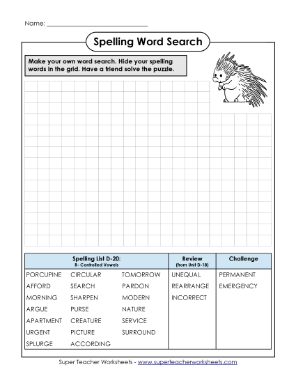 Worksheets - Make-a-Search (D-20) Worksheets - Make-a-Search (D-20)