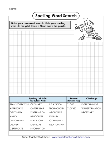 Worksheets - Make-a-Search (D-24) Worksheets - Make-a-Search (D-24)
