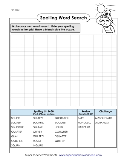 Worksheets - Make-a-Search (D-30) Worksheets - Make-a-Search (D-30)