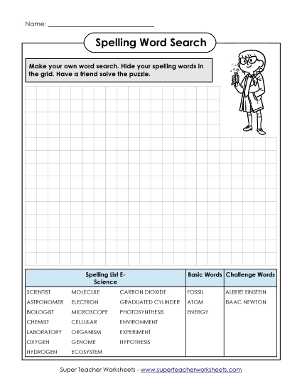 Worksheets and Activities - Make a Word Search Worksheets and Activities - Make a Word Search