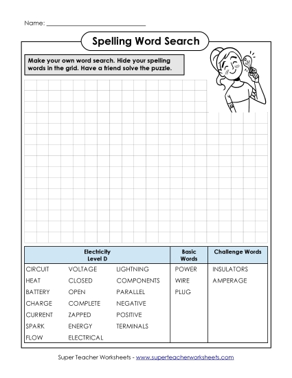 Worksheets and Activities - Make a Word Search Puzzle Worksheets and Activities - Make a Word Search Puzzle
