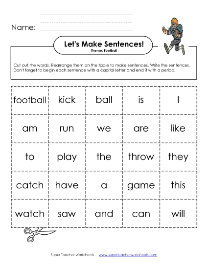 Early Literacy - Make Sentences: Word Cards Early Literacy - Make Sentences: Word Cards