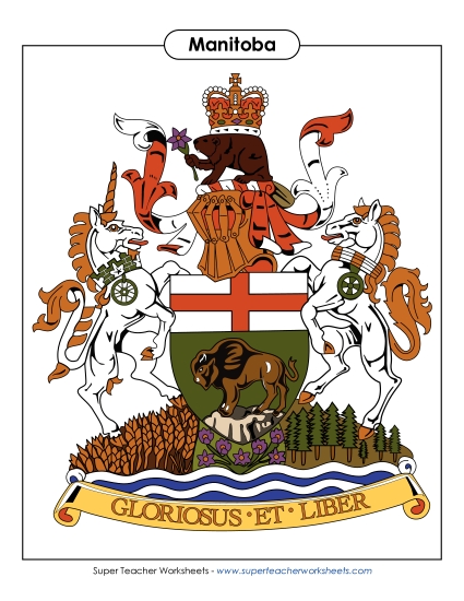 Flag and Coat of Arms - Manitoba Coat of Arms (Full Colour)