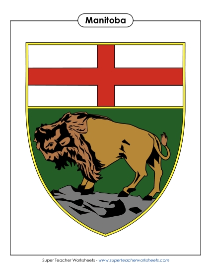 Flag and Coat of Arms - Manitoba Escutcheon (Full Colour)