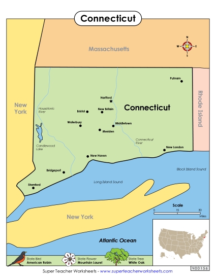 Maps - Map of Connecticut