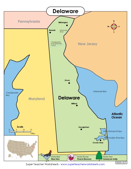 Maps - Map of Delaware